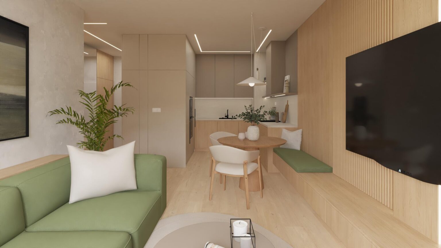 Finálna interiérová štúdia - Apartmán A21