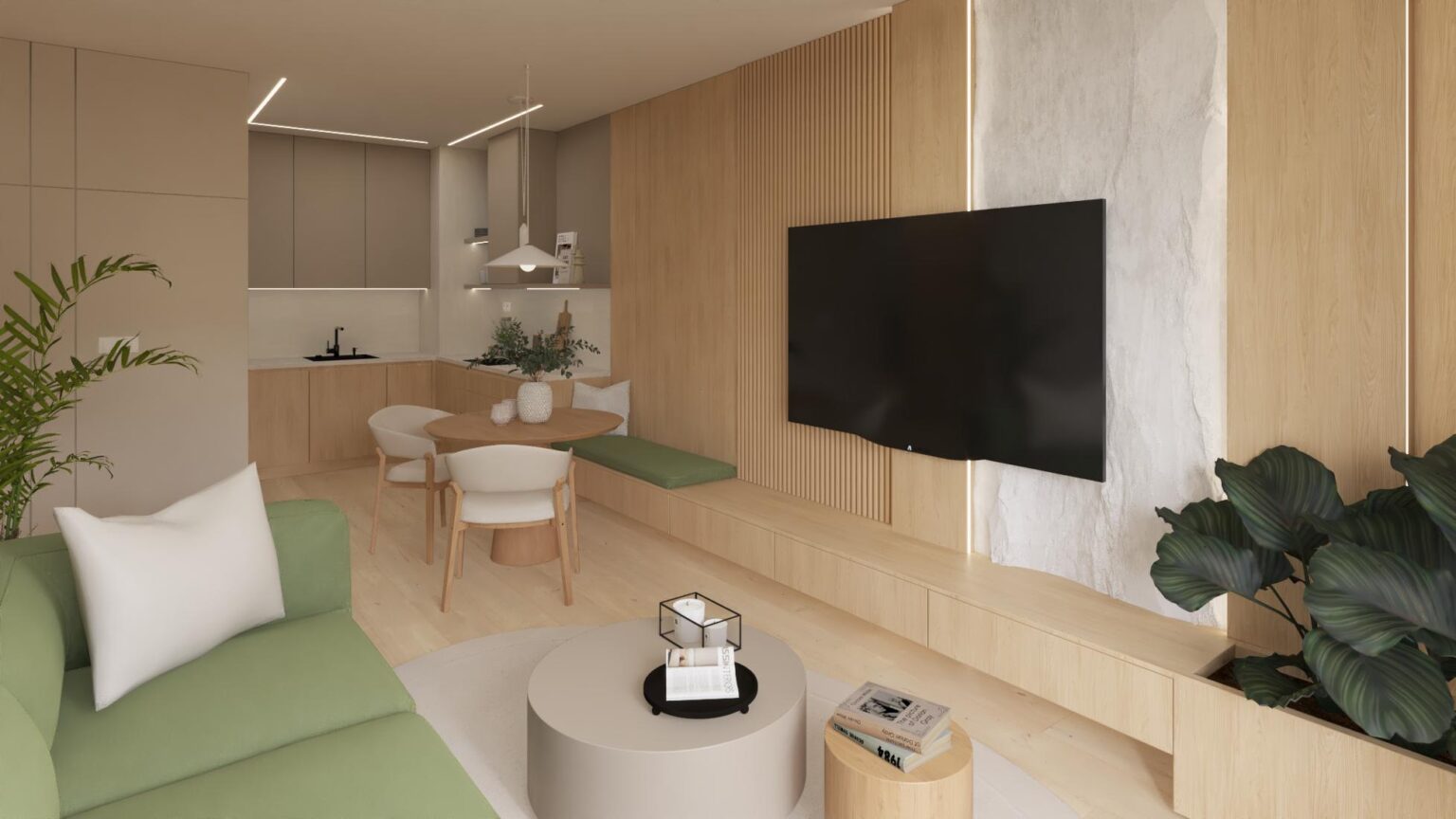 Finálna interiérová štúdia - Apartmán A211